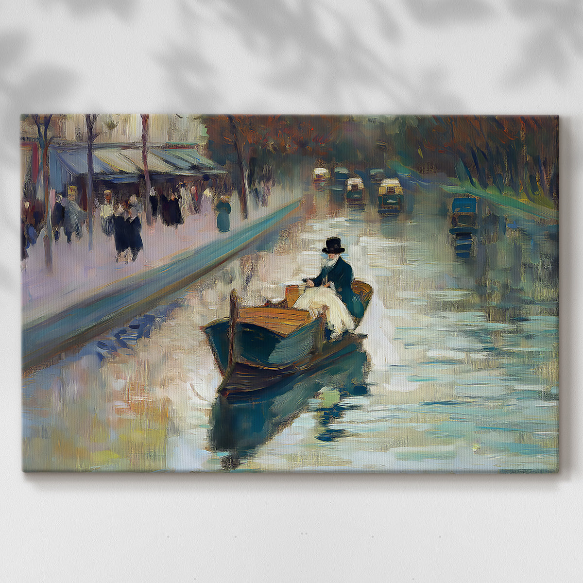 canal,boat,autumn,trees,river,city,peaceful,water,leisure,stroll,reflection,colors,outdoor,activity,street,view,urban,scenery,transportation,nature,art,vibrant,culture,gathering,movement,history,lifestyle,people,landscape,relaxation,waterway,serenity,journey,heritage,season,ambiance,tranquility,enjoyment,exploration,community