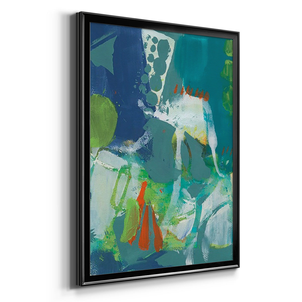 Tropical Graphics IV - Modern Framed Canvas Print