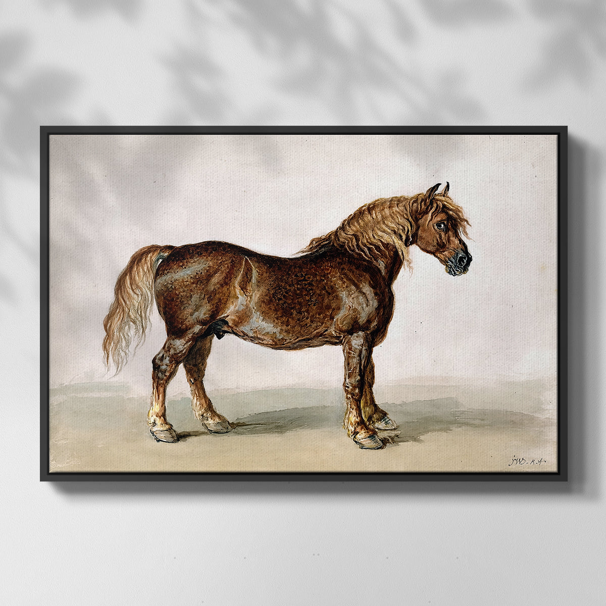 A Cart-Horse - Floater Framed Canvas Print