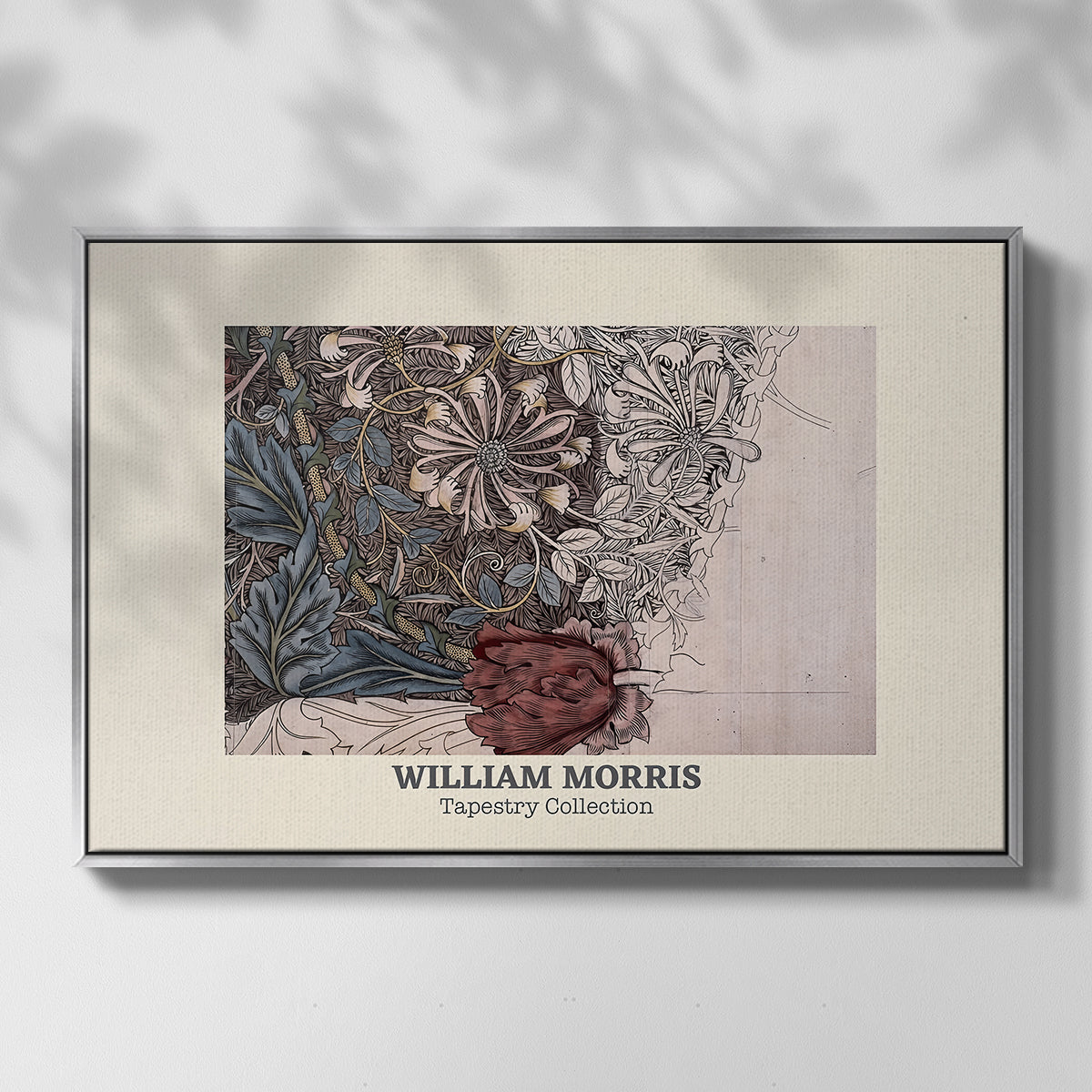 Honeysuckle (Tapestry Collection), 1874 - Floater Framed Canvas Print