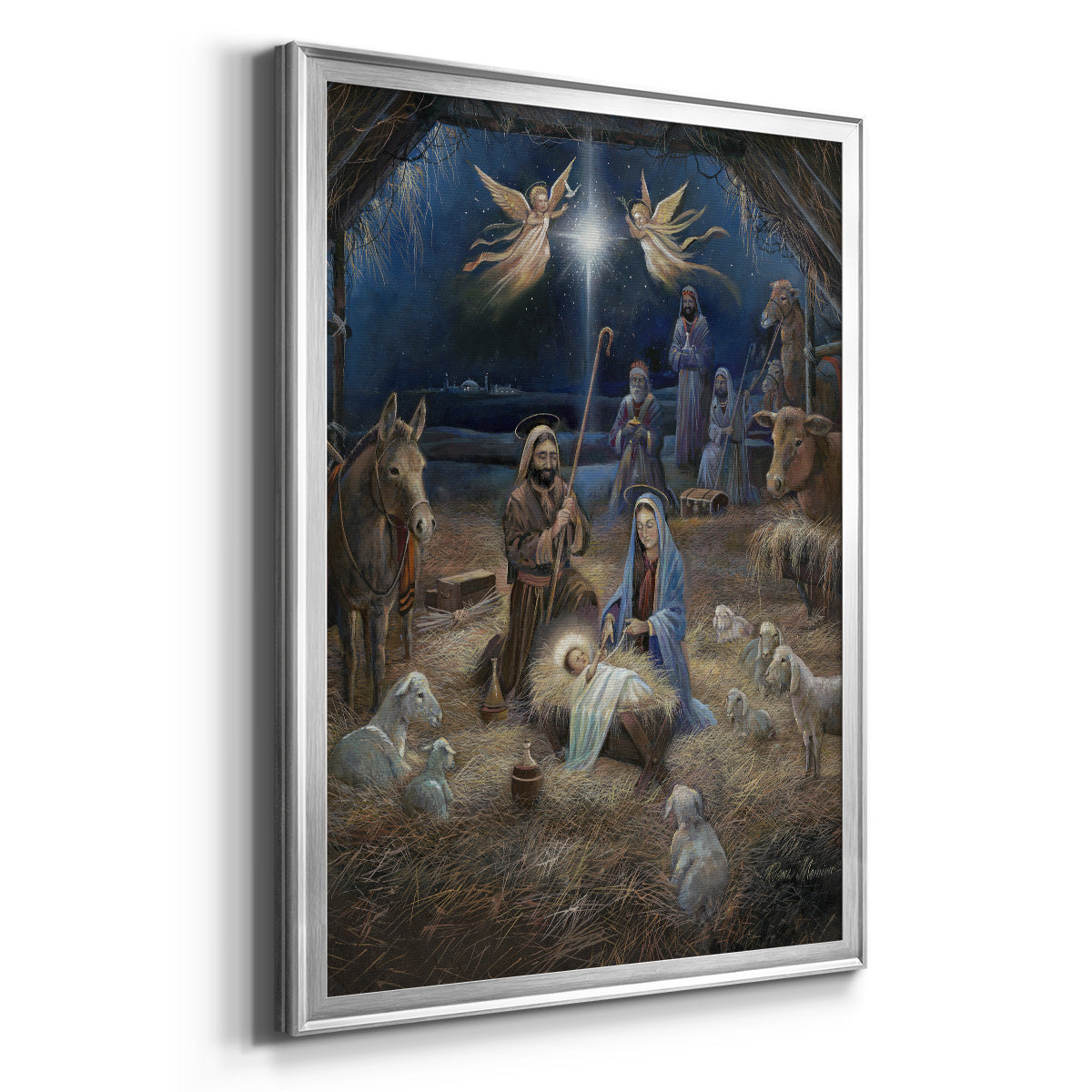 Silent Night - Modern Framed Canvas Print