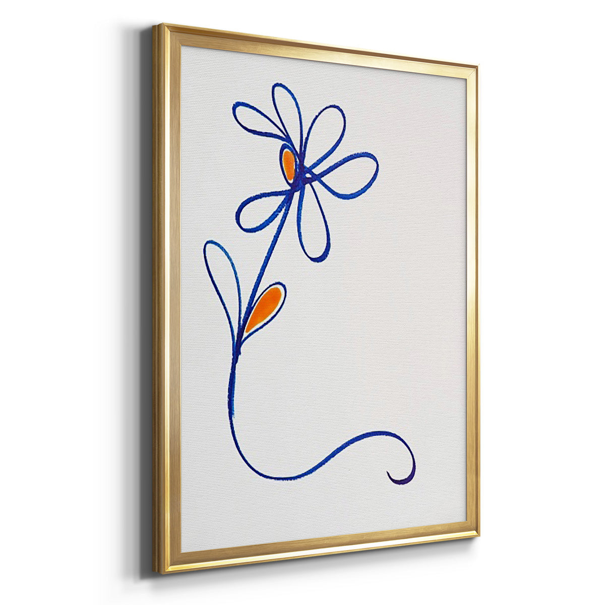 Wobbly Blooms I - Modern Framed Canvas Print