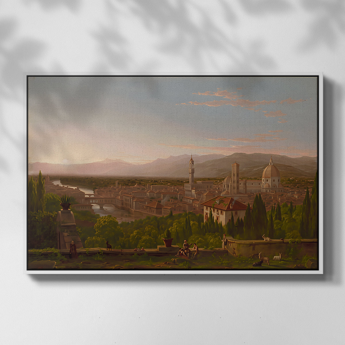 View of Florence from San Miniato, 1837 - Floater Framed Canvas Print