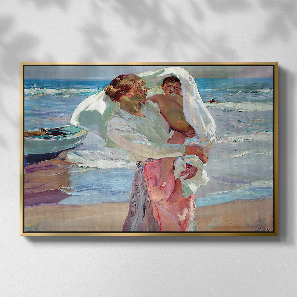 After Bathing, 1915 - Floater Framed Canvas Print