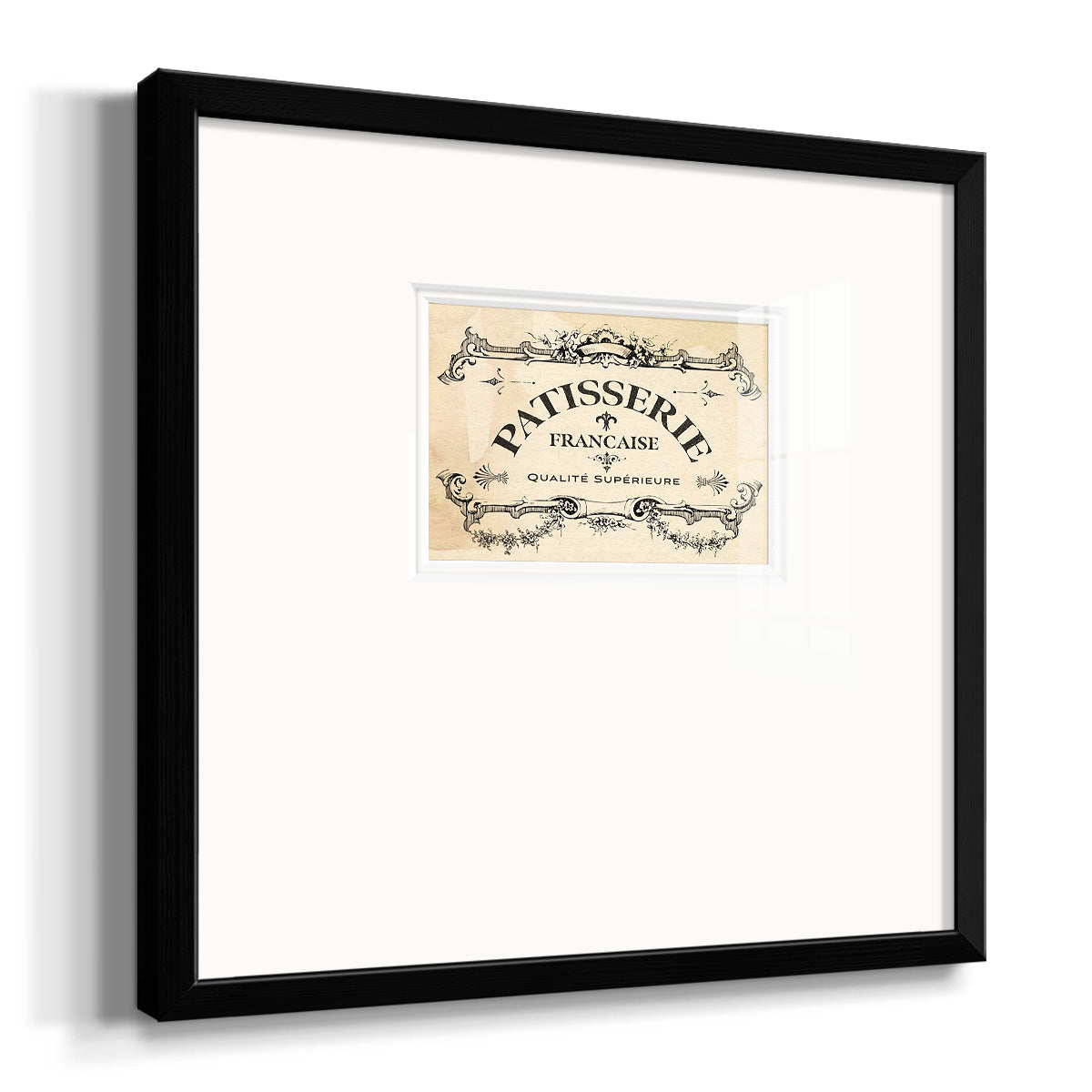 Antique French Label I Premium Framed Print Double Matboard