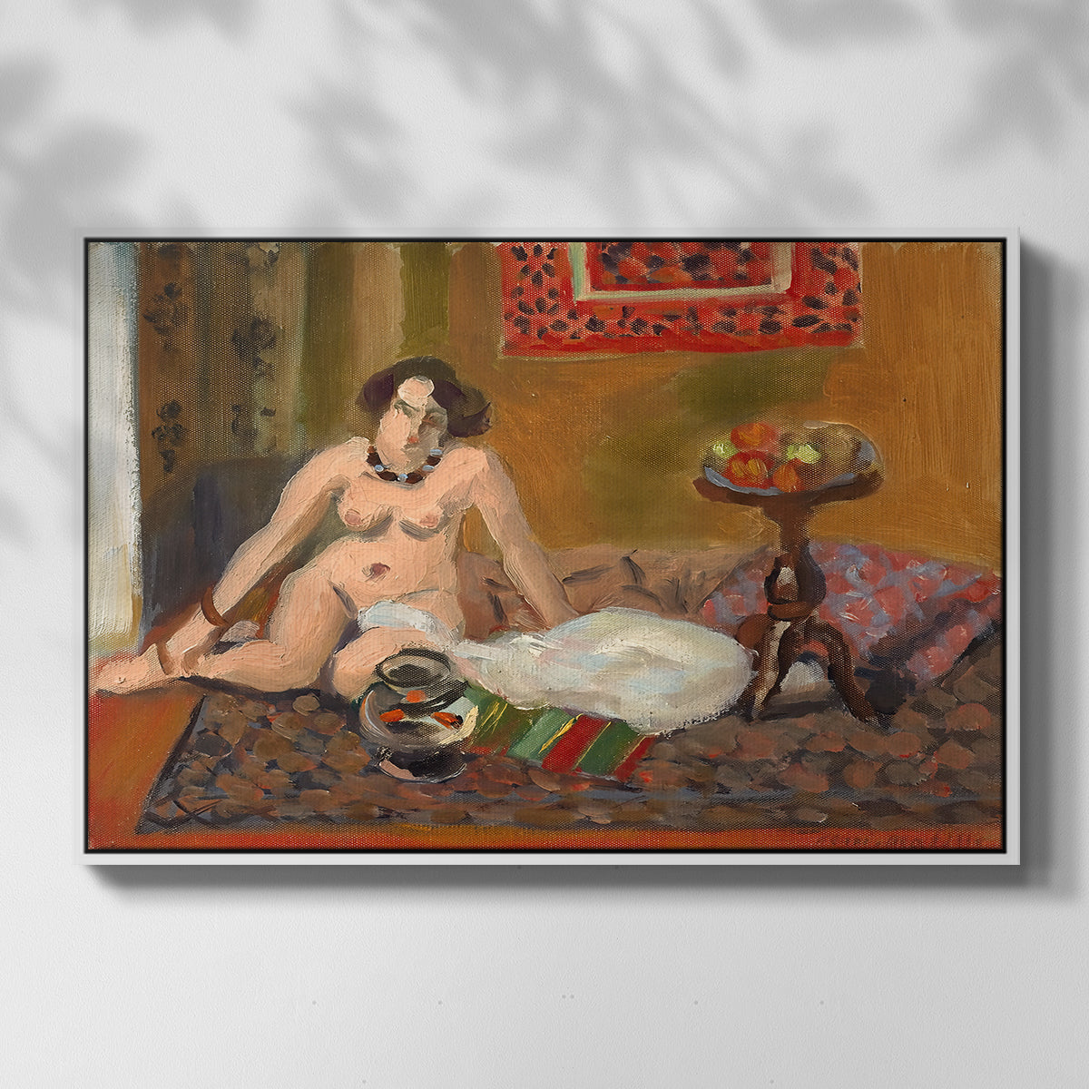 Nude with Goldfish (Nu aux poissons rouges), c. 1922 - Floater Framed Canvas Print