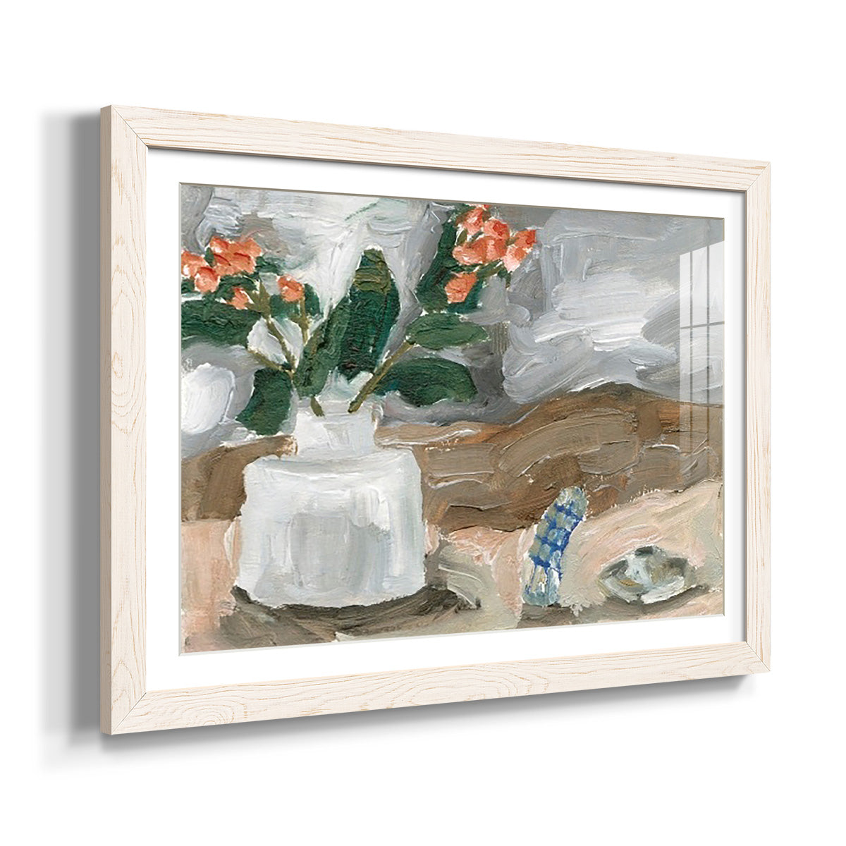 Vase of Pink Flowers III - Barnwood Framed Art Print