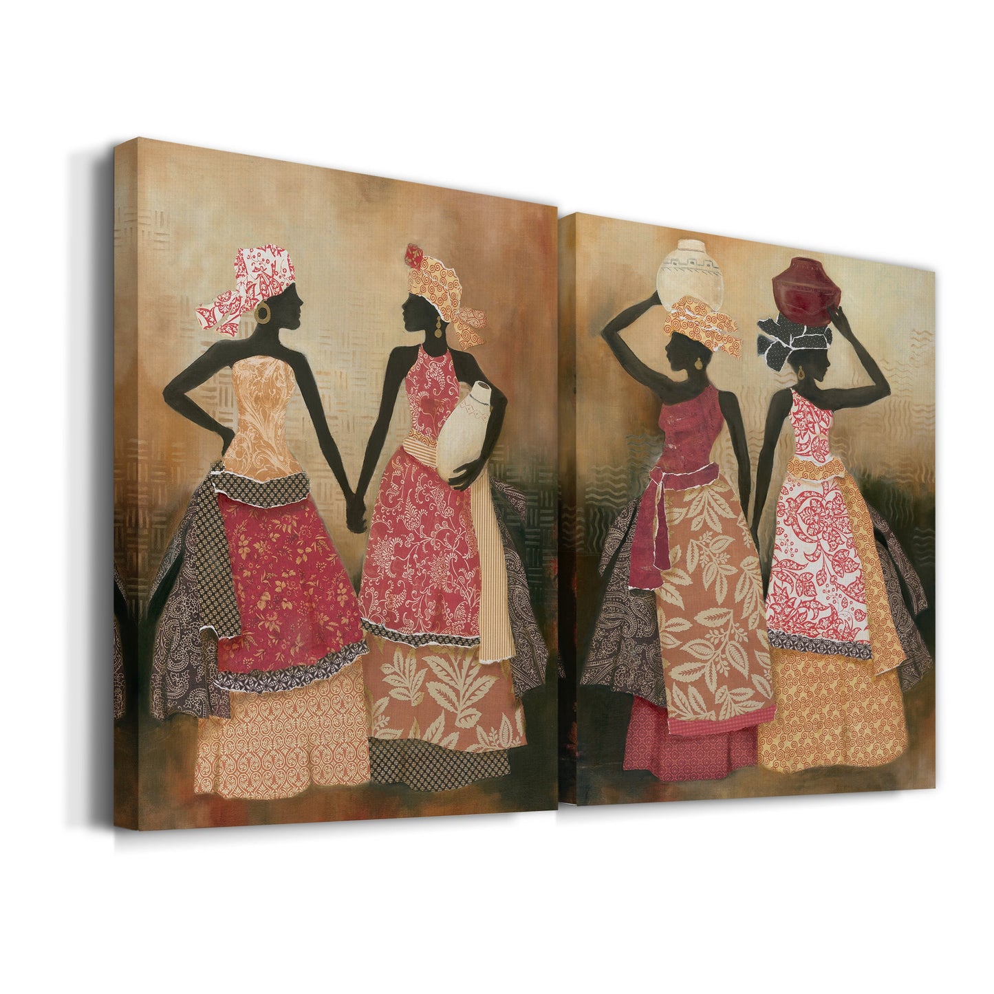 Village Women I Premium Gallery Wrapped Canvas - Ready to Hang