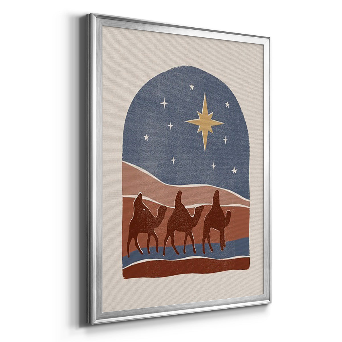 Boho Nativity II - Modern Framed Canvas Print