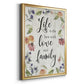 Life is the Best - Modern Framed Canvas Print