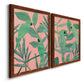 Pink and Green Birds of Paradise I - Premium Framed Canvas 2 Piece Set - Ready to Hang