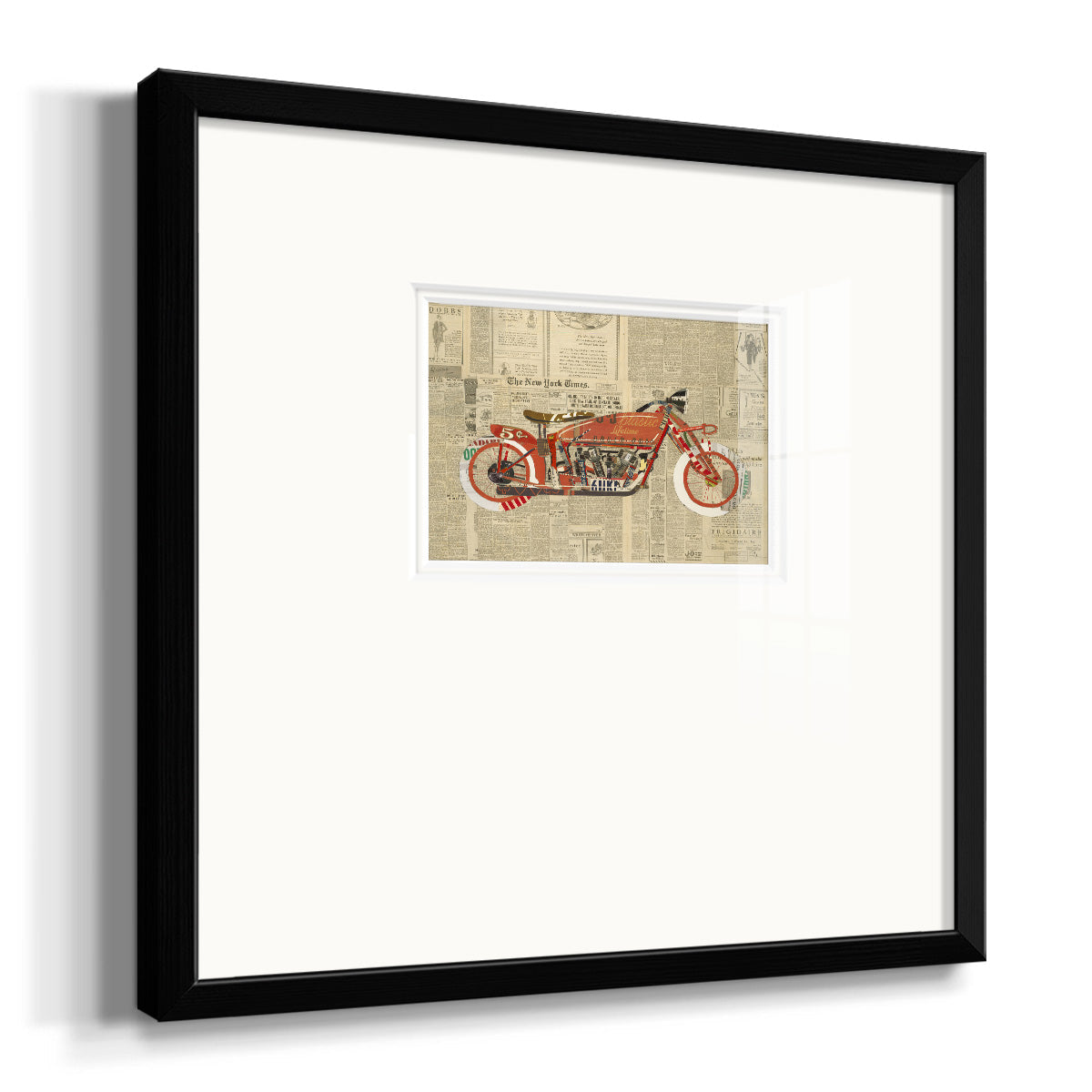 Vintage Red Premium Framed Print Double Matboard