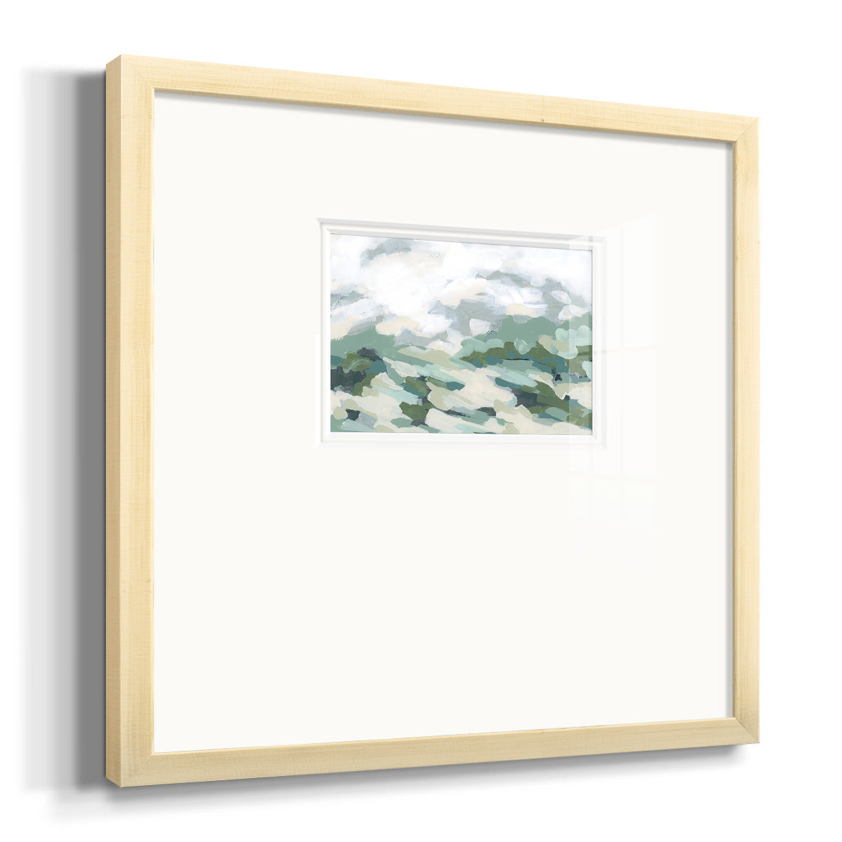 Verdant Hillside I Premium Framed Print Double Matboard