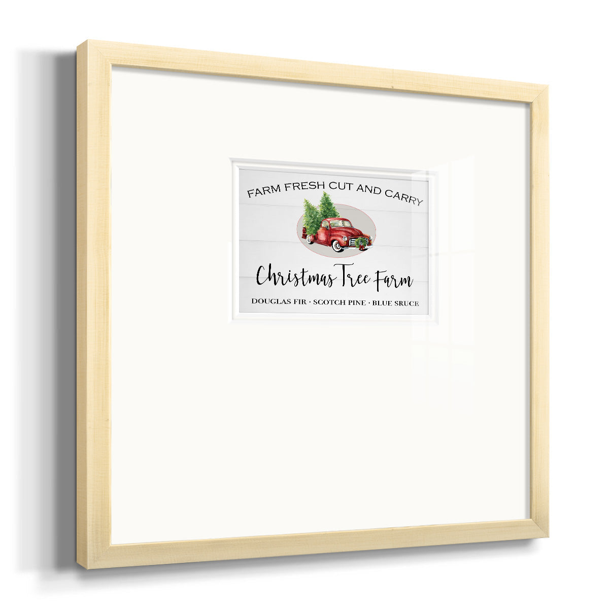 Christmas Tree Farm Premium Framed Print Double Matboard