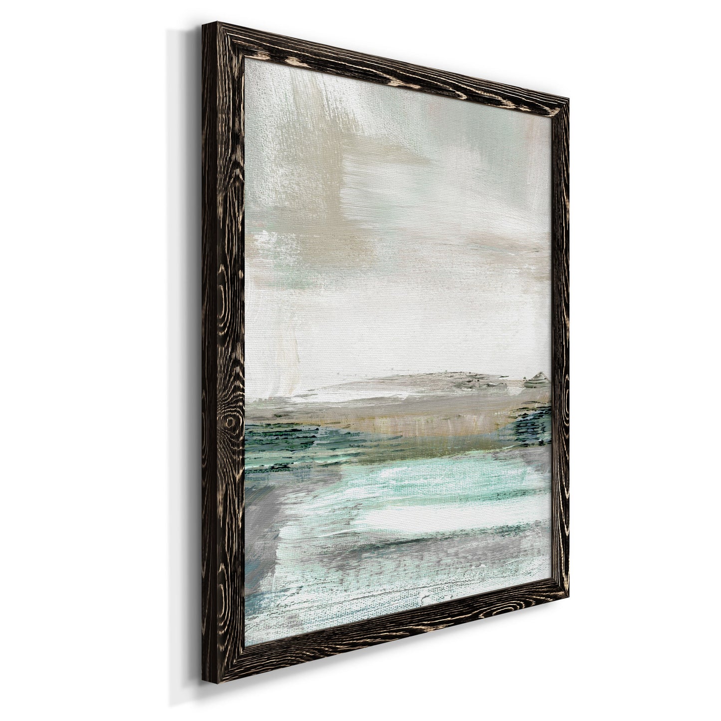 Summer Teal I - Premium Canvas Framed in Barnwood - Ready to Hang