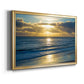 Beach Sunset Surfers Premium Classic Framed Canvas - Ready to Hang