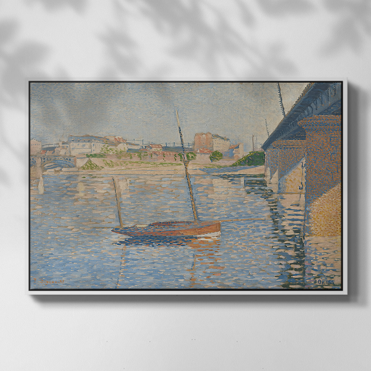 Le Clipper, Asnières, 1887 - Floater Framed Canvas Print
