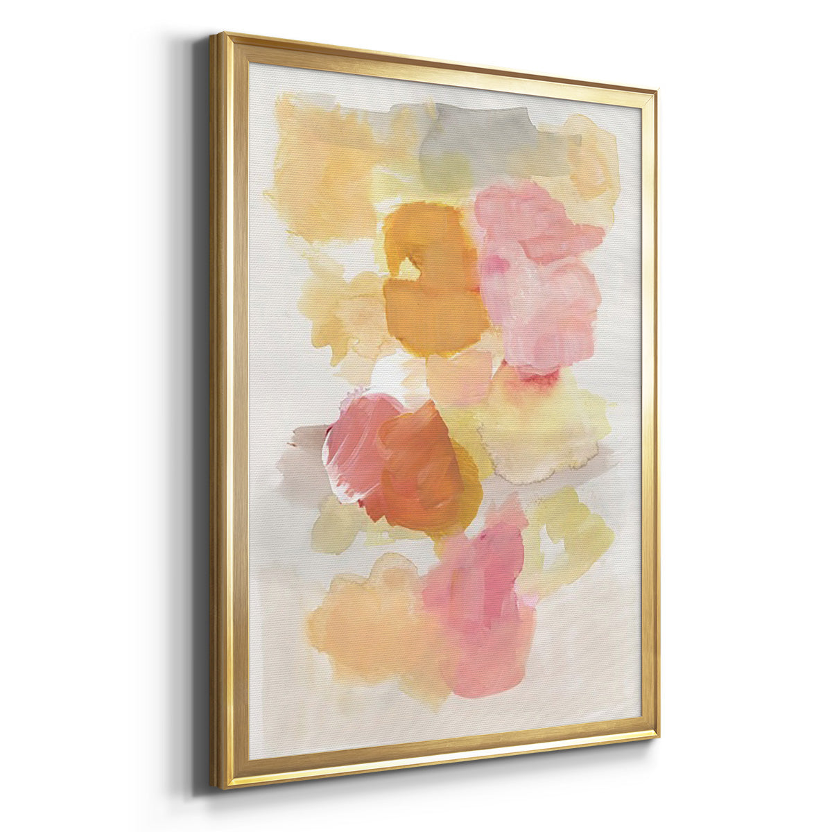 Warm Petals II - Modern Framed Canvas Print