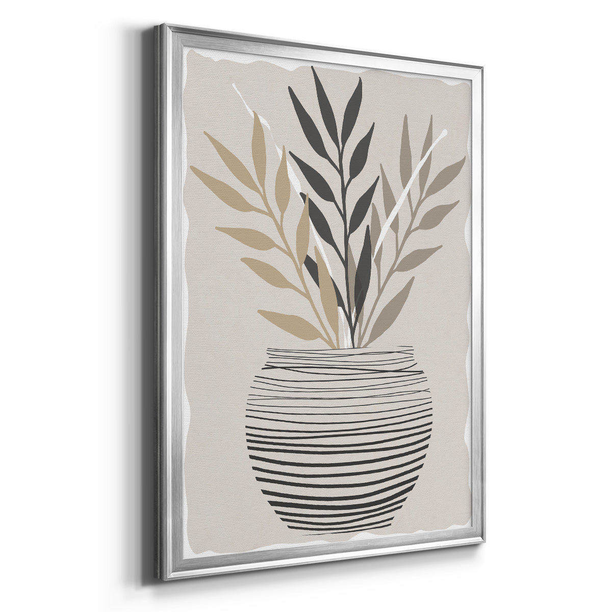 Palm Arrangement I - Modern Framed Canvas Print