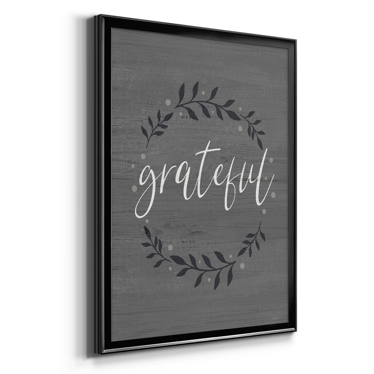 Grateful Wreath - Modern Framed Canvas Print