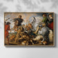 The Wolf and Fox Hunt, c. 1616 - Floater Framed Canvas Print