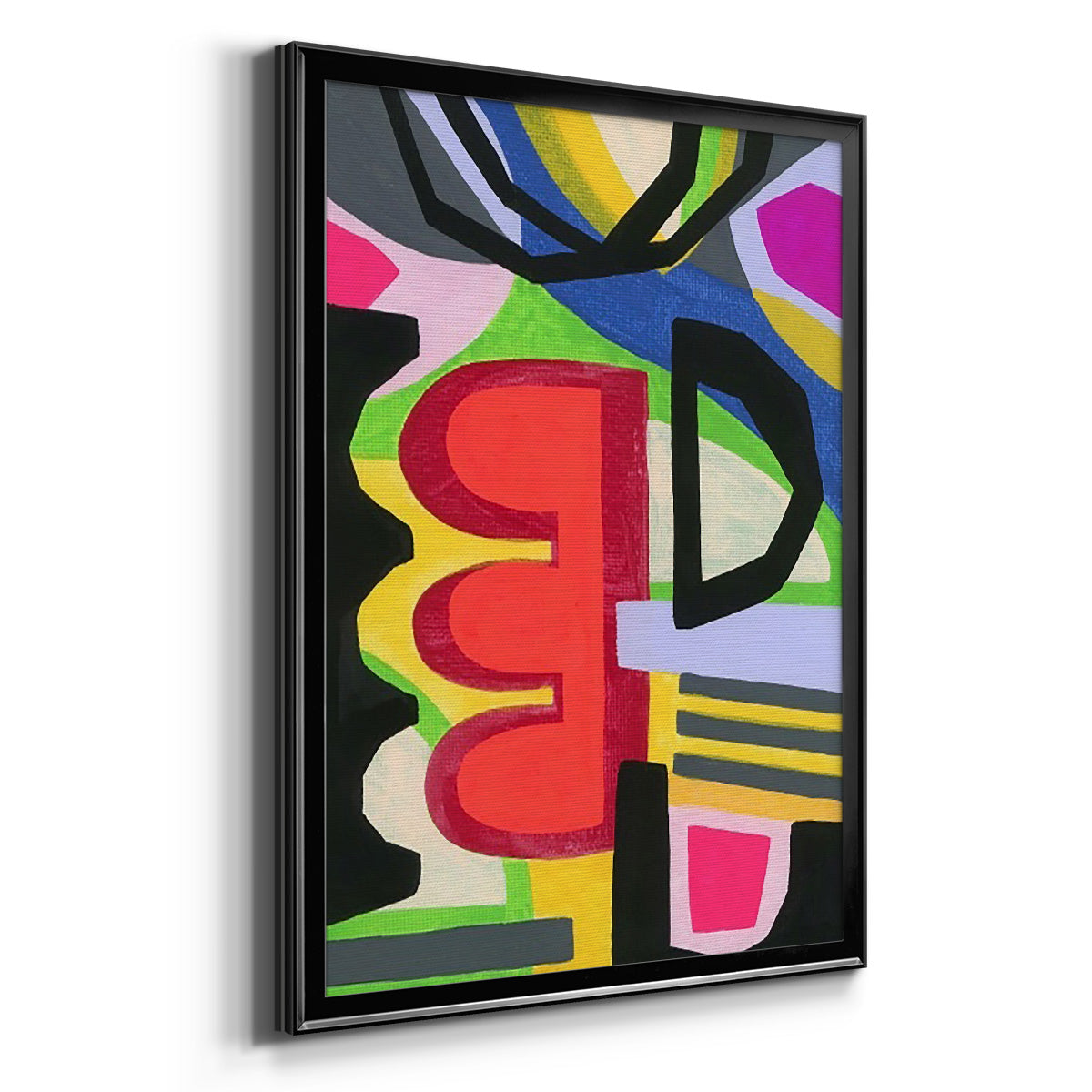 Bold Shape Shift I - Modern Framed Canvas Print