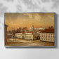 The Riding School at Akershus Castle, 1846 - Floater Framed Canvas Print