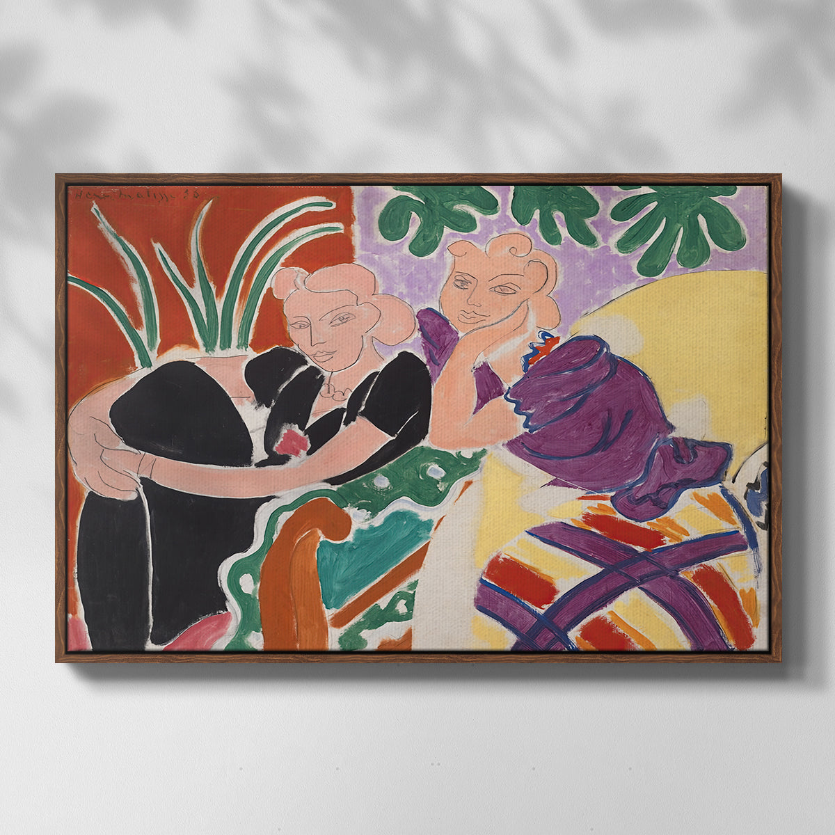 The Conversation, 1938 - Floater Framed Canvas Print
