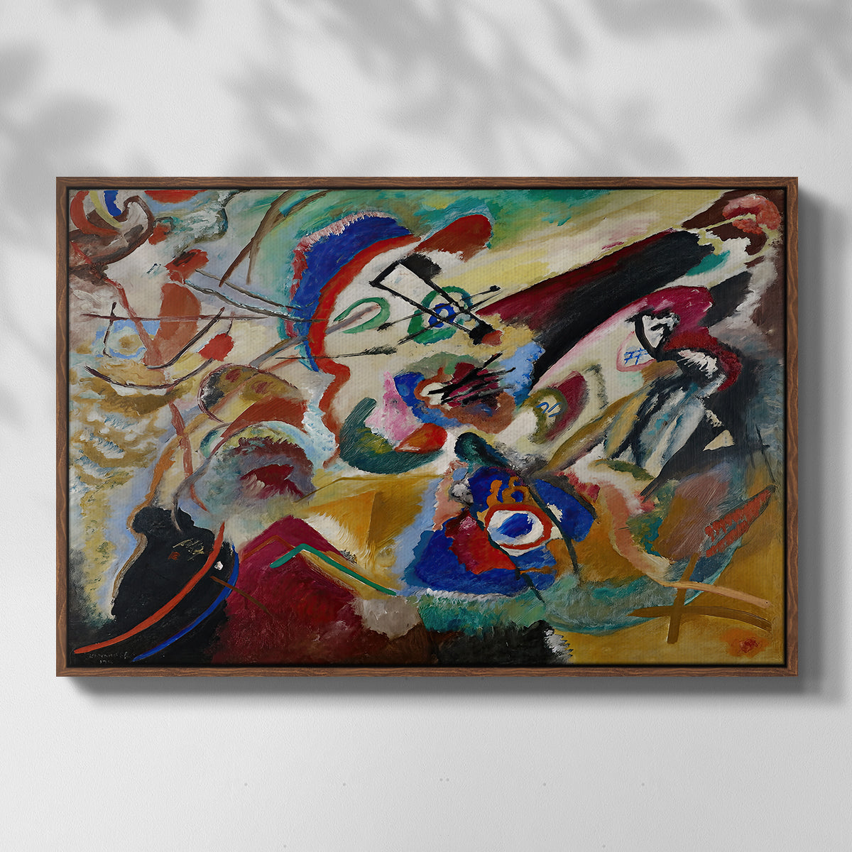 Fragment 2 for Composition VII, 1913 - Floater Framed Canvas Print