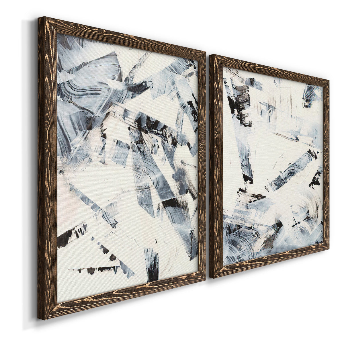 Fractured Ice I - Premium Framed Canvas 2 Piece Set - Ready to Hang