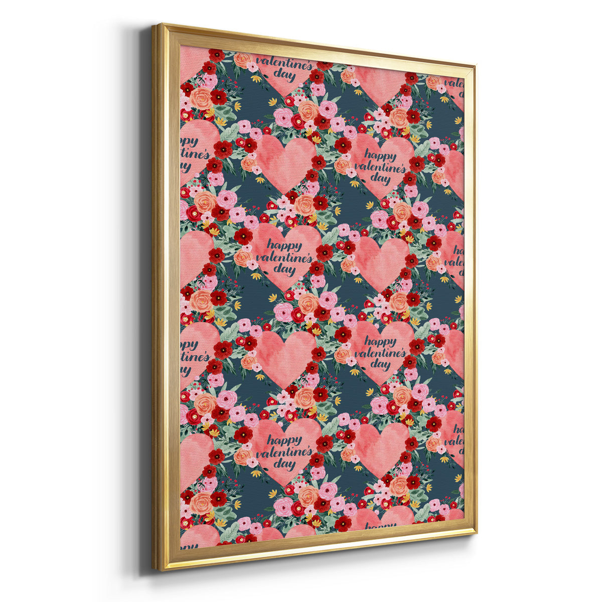 Sweet Hearts Collection E - Modern Framed Canvas Print