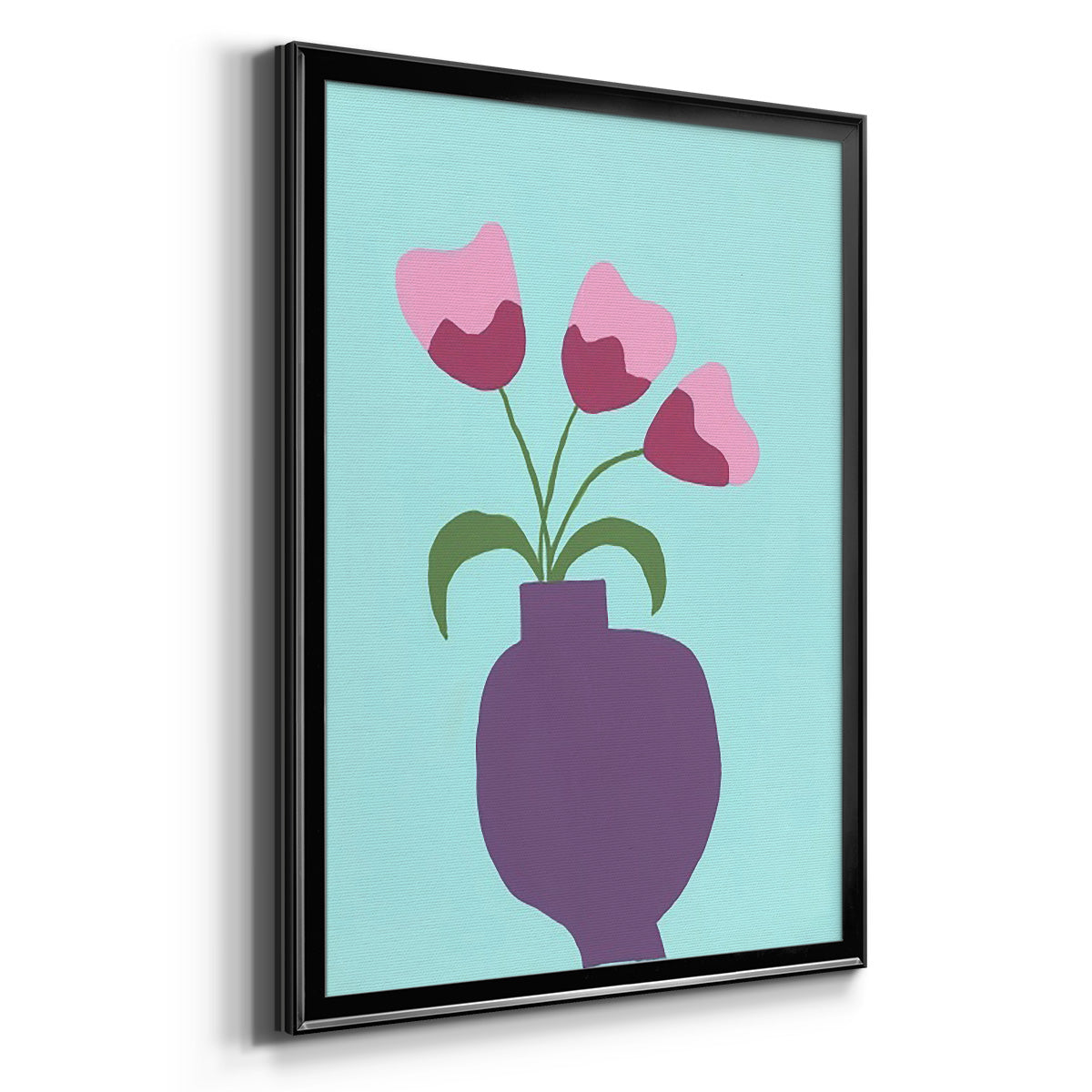 Modern Blooms I - Modern Framed Canvas Print