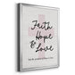 Faith Hope and Love Cross - Modern Framed Canvas Print