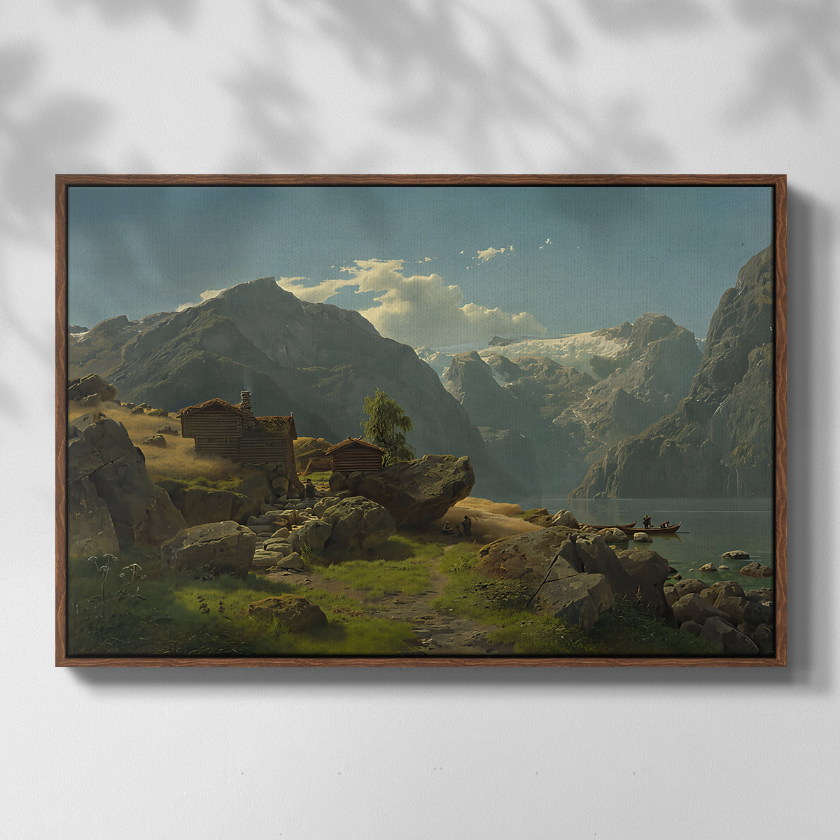 Balestrand, 1848 - Floater Framed Canvas Print