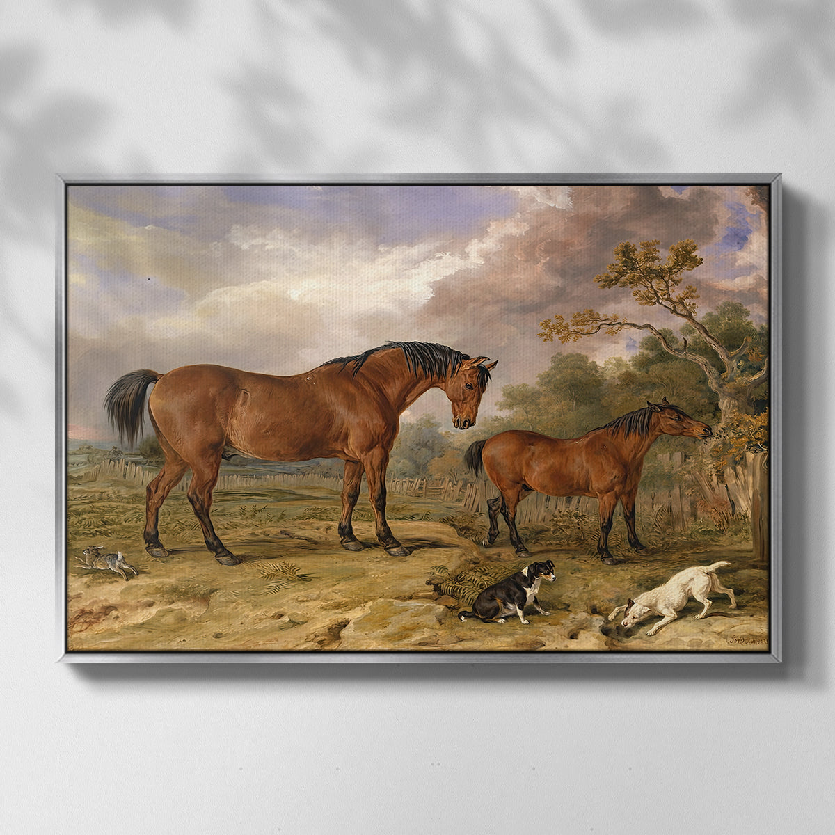 Portrait of Reformer, Blucher, Tory and Crib, Property of Rowland Alston, Esq., M.P., 1835 - Floater Framed Canvas Print
