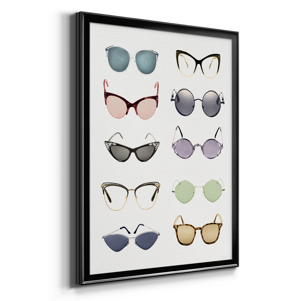 Vintage Glasses I - Modern Framed Canvas Print
