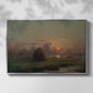 Haystack at Sunset, 1880 - Floater Framed Canvas Print