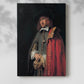 Canvas art print of a refined figure with soft light and composed posture with a soft shadow on a white background.