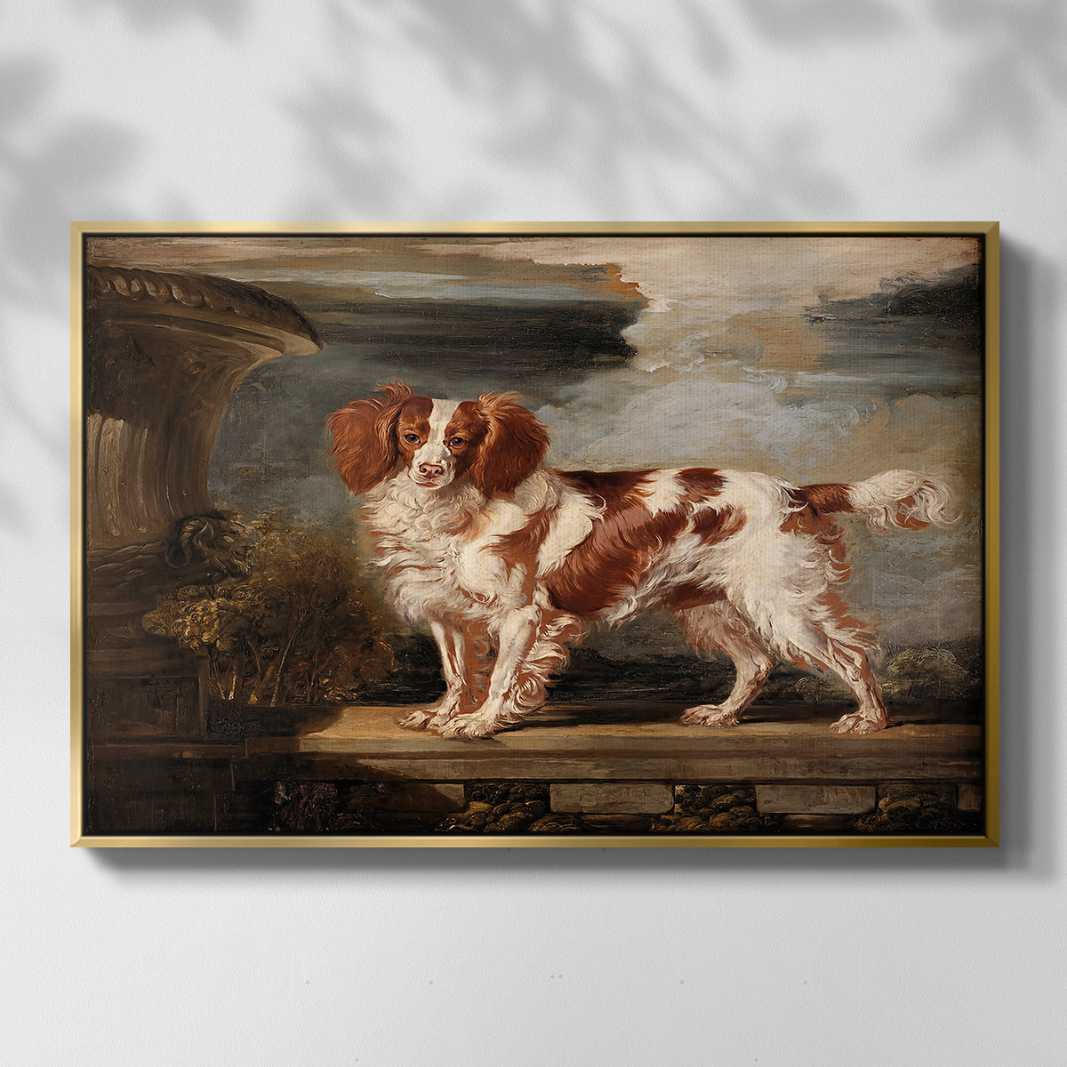 Portrait of Dash, a Favourite Spaniel, Property of Lady Frances Vane-Tempest, 1819 - Floater Framed Canvas Print