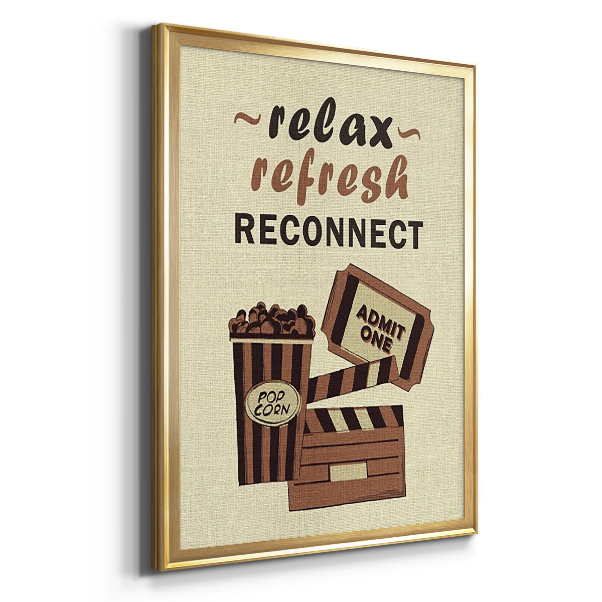 Movie Time IV - Modern Framed Canvas Print