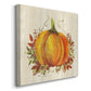 Fall Pumpkin with Leaves-Premium Gallery Wrapped Canvas - Ready to Hang