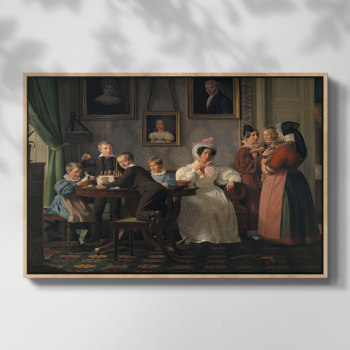 The Waagepetersen Family, 1836 - Floater Framed Canvas Print