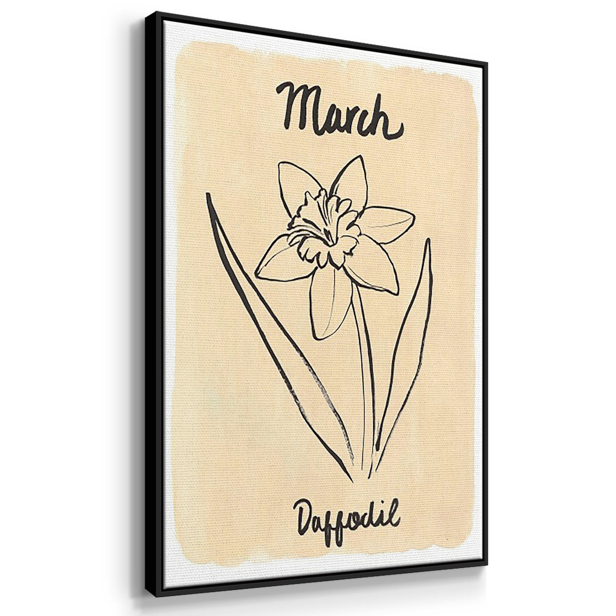 Birth Month I - Framed Premium Gallery Wrapped Canvas L Frame 3 Piece Set - Ready to Hang