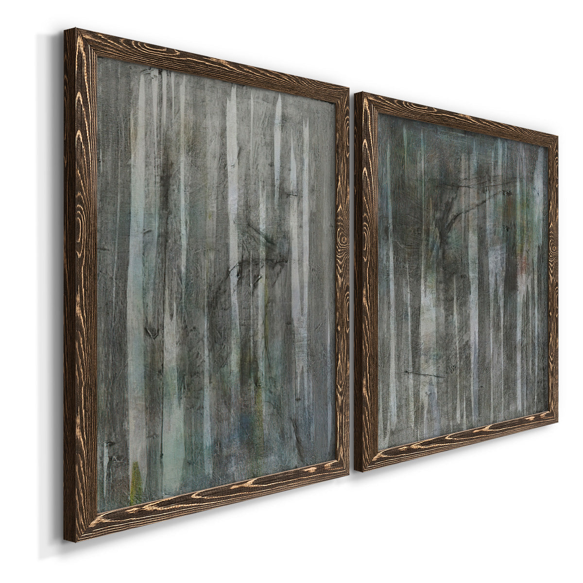 Birch Forest Abstracts I - Premium Framed Canvas 2 Piece Set - Ready to Hang