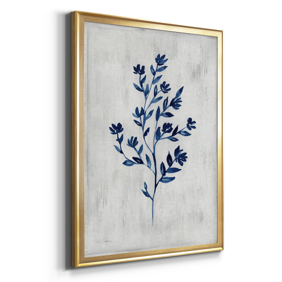 Wild Indigo II - Modern Framed Canvas Print