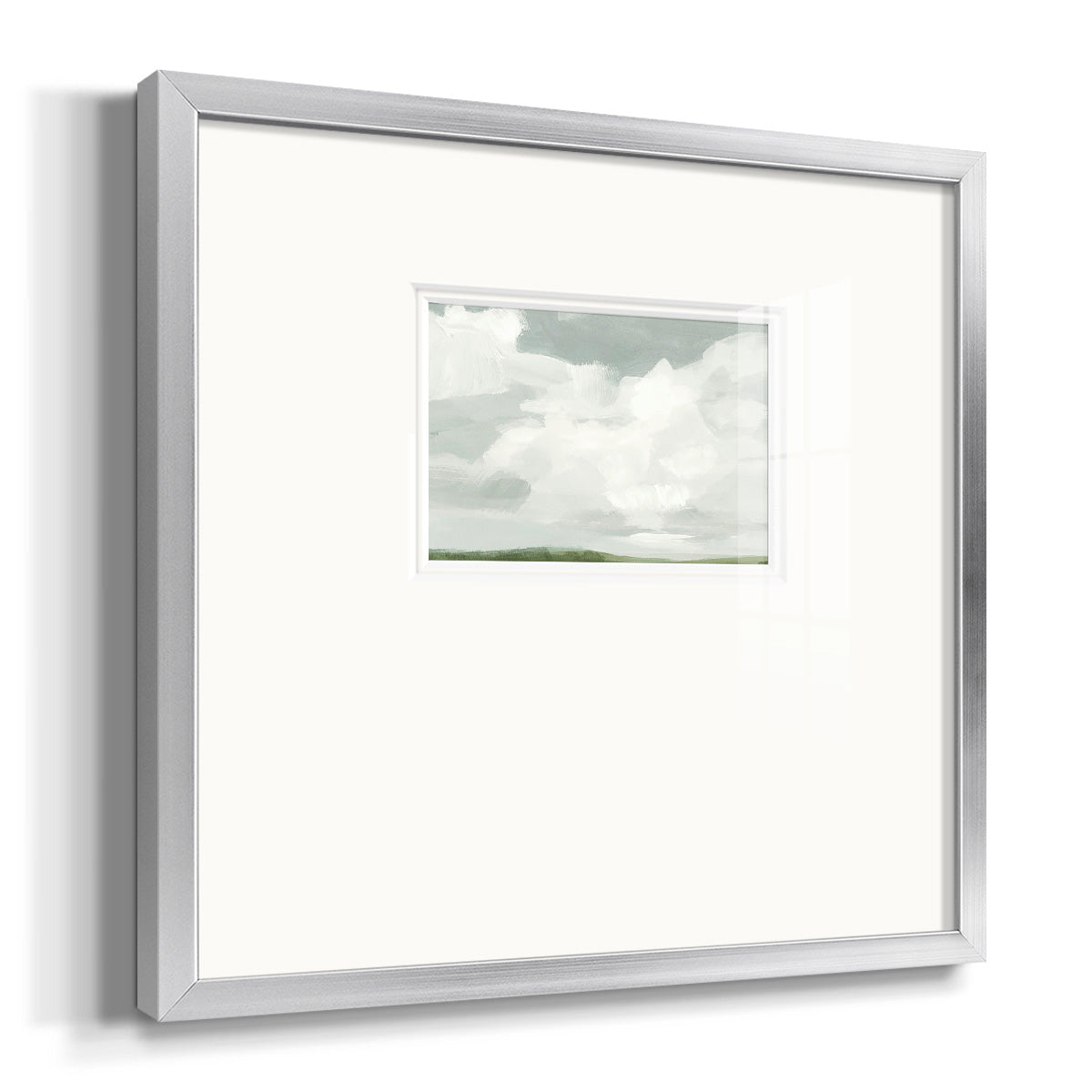 Gray Stone Sky I Premium Framed Print Double Matboard