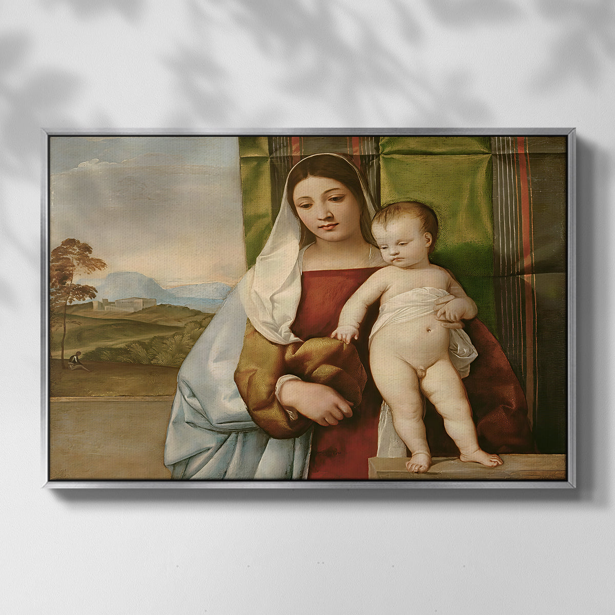 The Gypsy Madonna (La Zingarella), c. 1510-1511 - Floater Framed Canvas Print