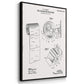 Toilet Paper Patent I - Framed Premium Gallery Wrapped Canvas L Frame 3 Piece Set - Ready to Hang