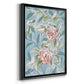 Faded Camellias II - Modern Framed Canvas Print