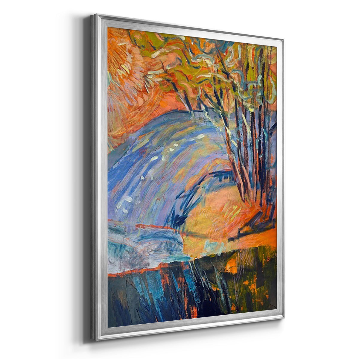 Cadmium Winter Solstice III - Modern Framed Canvas Print